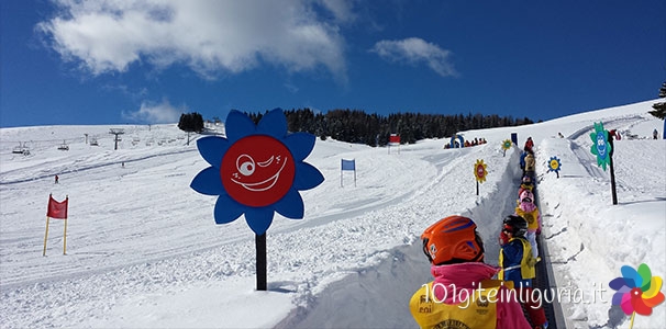 Sulla neve con i bambini